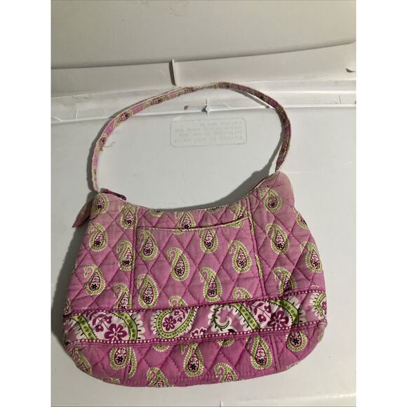 Vera Bradley Retired Bermuda Pink Hand Bag Small Purse Floral Paisley Boho Style - Picture 1 of 9
